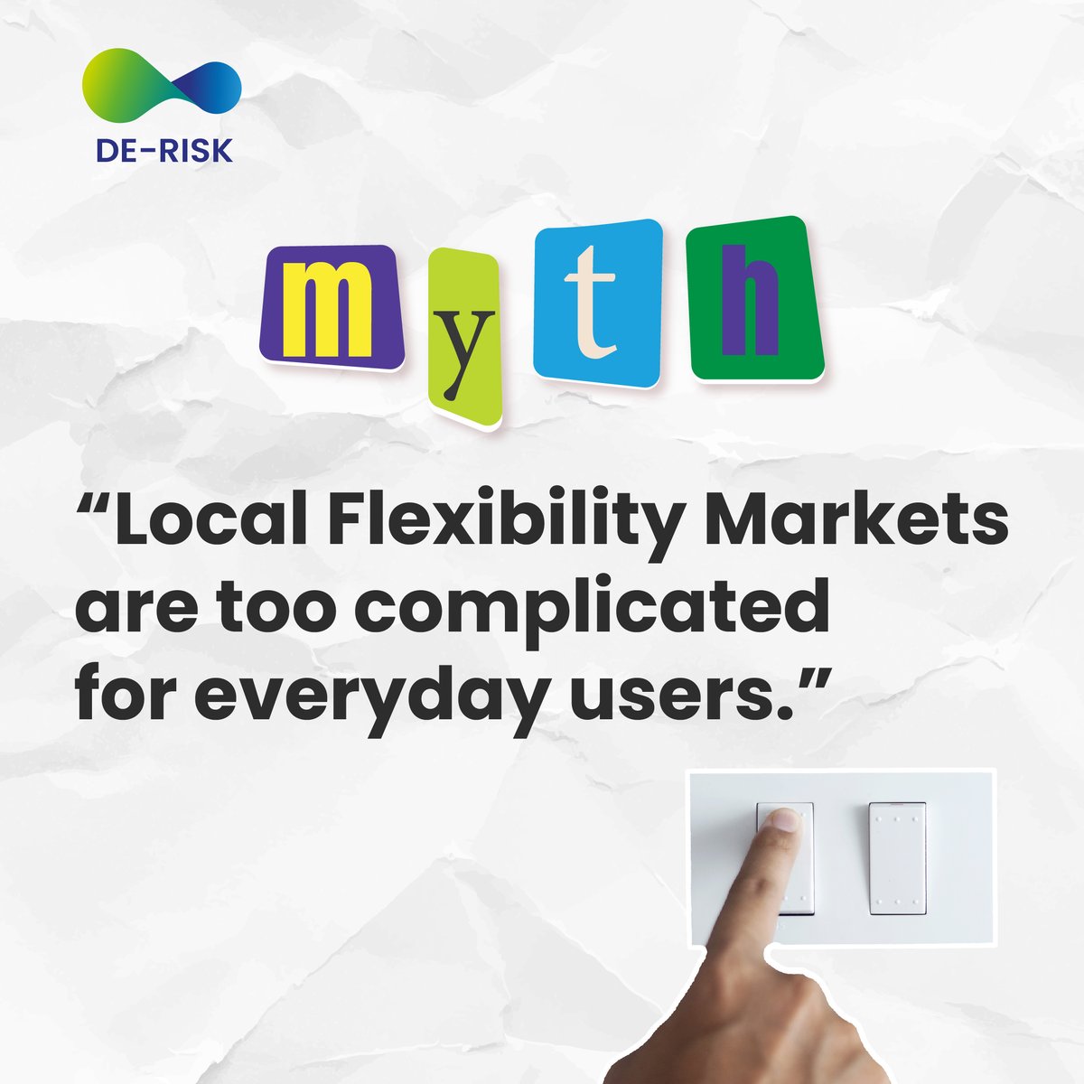 DERISKProject's tweet photo. Spread the facts about how LFMs benefit you and others! 🌍
@weglobalorg @QueTechnologies @IRUSE_Group
@MIWenergia @R2M_ES @Ecrowdinvest @cinea_eu
#LocalFlexibilityMarkets #EnergySavings #ConsumerBenefits #MythBusting #SustainableEnergy https://t.co/9aGmj8jfQv