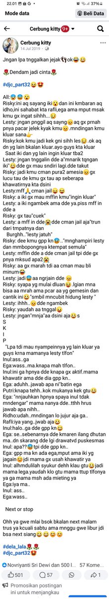 Ini gue ngetik apa yakk😭😭 Tapi dulu kok bagus² aja terus banyak yang baca emak²😭😭 btw gue nulisnya dulu masih umur 14-an 🙏👊