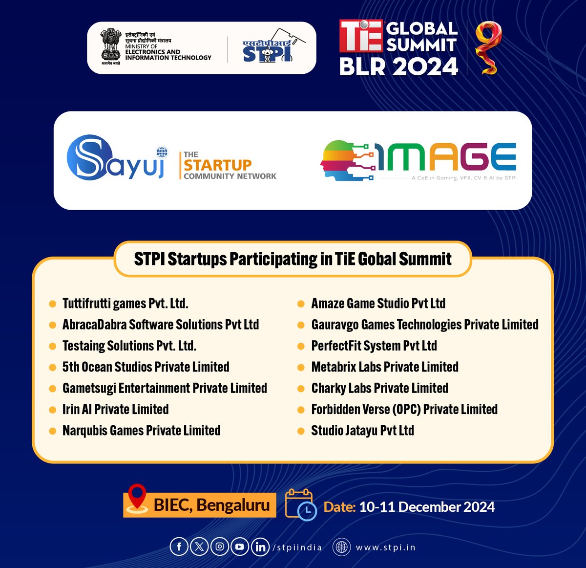 IMAGECoE (@stpiimagecoe) on Twitter photo <a href="/STPIIMAGECOE/">IMAGECoE</a> is Celebrating Innovation at TiE Global Summit 2024! supported by <a href="/stpiindia/">STPI</a>
Fourteen IMAGE startups participated in TiE Global Summit 2024, showcasing cutting-edge innovations in Gaming, Animation, Entertainment, and AI. <a href="/arvindtw/">Arvind Kumar</a> <a href="/guptaa_sanjay/">Sanjay Kumar Gupta</a> <a href="/KavithaC8/">Kavitha C</a> <a href="/STPIIMAGECOE/">IMAGECoE</a> is Celebrating Innovation at TiE Global Summit 2024! supported by <a href="/stpiindia/">STPI</a>
Fourteen IMAGE startups participated in TiE Global Summit 2024, showcasing cutting-edge innovations in Gaming, Animation, Entertainment, and AI. <a href="/arvindtw/">Arvind Kumar</a> <a href="/guptaa_sanjay/">Sanjay Kumar Gupta</a> <a href="/KavithaC8/">Kavitha C</a>