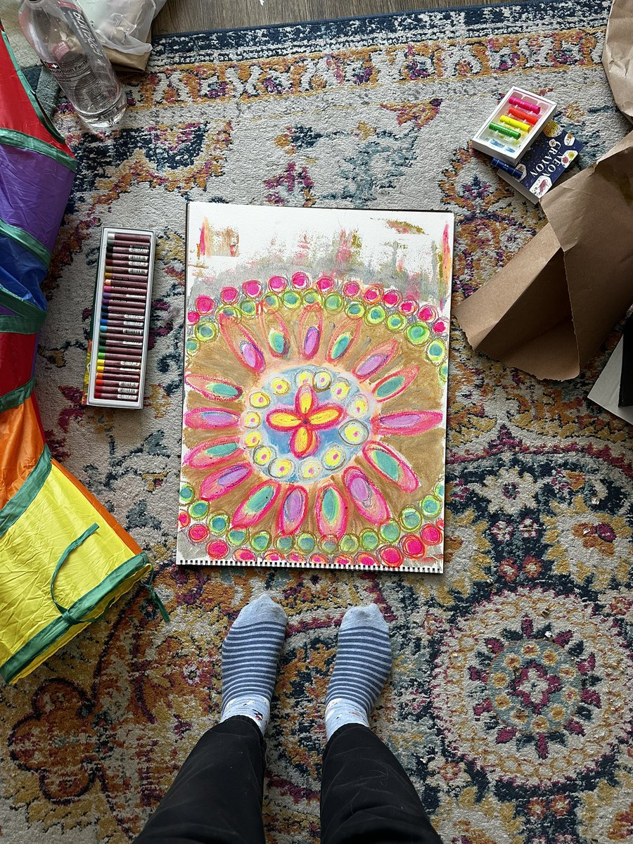 anna_galactic's tweet photo. Thoroughly enjoyed getting my hands full of paint all day Saturday. I ran them through my dream interpretation gem and gained insights into my subconscious. #AIassistedArt https://t.co/fp5ymj4Uor