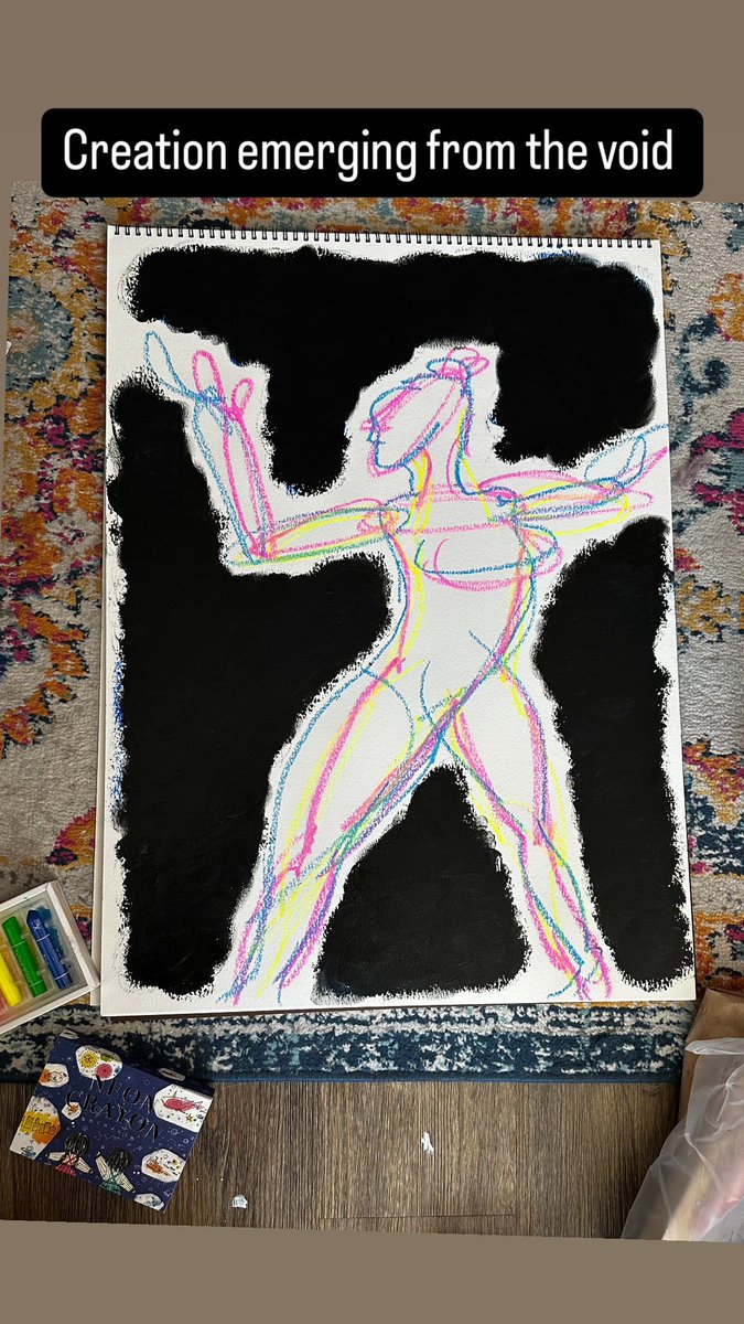 anna_galactic's tweet photo. Thoroughly enjoyed getting my hands full of paint all day Saturday. I ran them through my dream interpretation gem and gained insights into my subconscious. #AIassistedArt https://t.co/fp5ymj4Uor