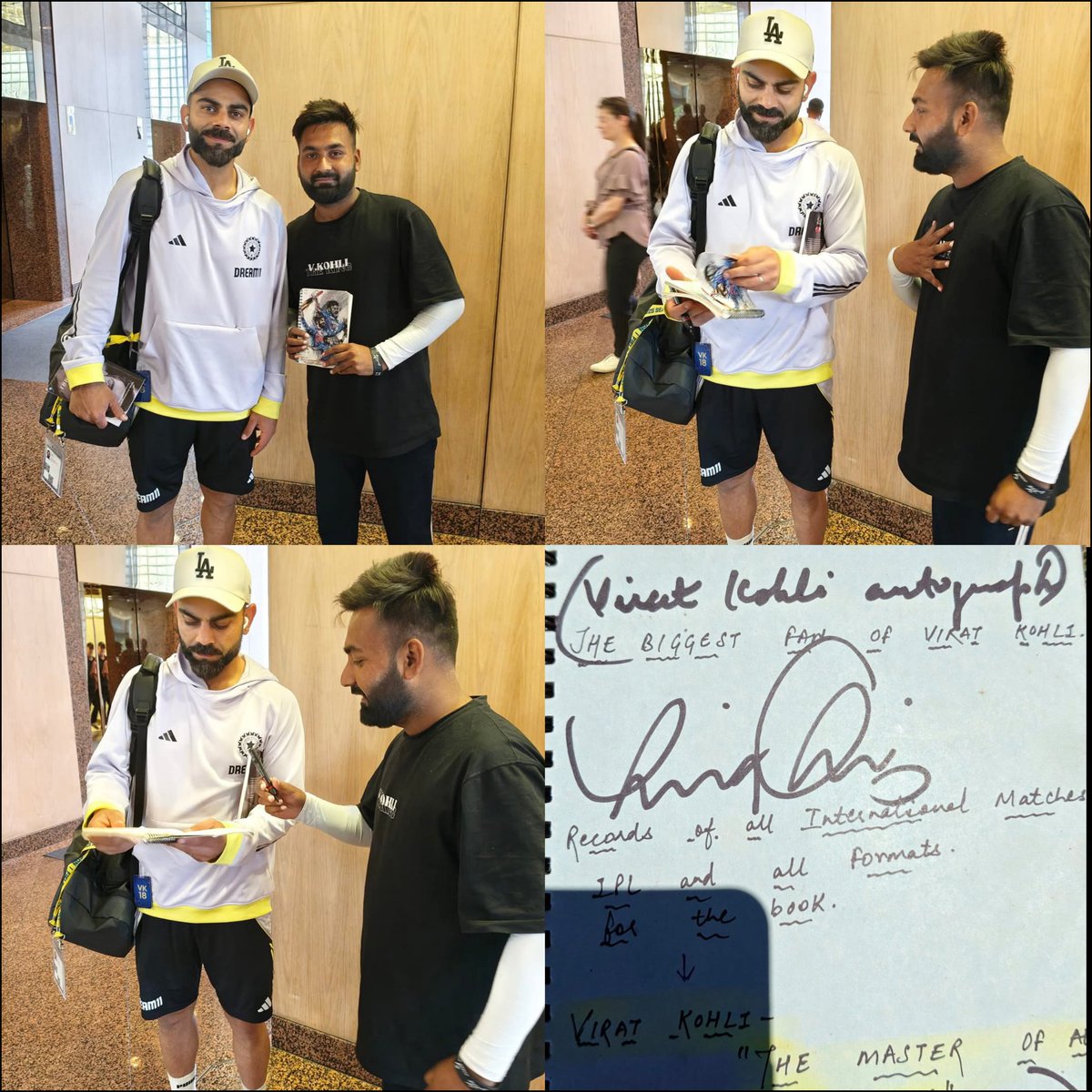 mufaddal_vohra's tweet photo. Virat Kohli with a fan. 🌟 https://t.co/bCZuH7jU49