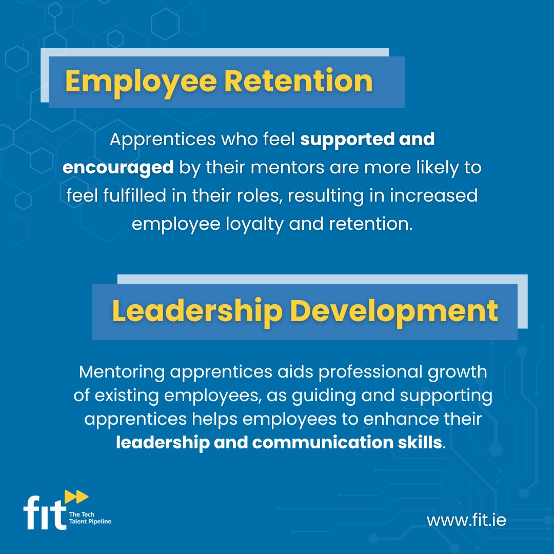 FastrackintoIT's tweet image. #Mentoring is more than just guiding a #techapprentice, it also offers a wide range of benefits for the employer:

✨Increase Employee Retention
✨Professional and #Leadership Development
 
Interested in learning more? Hit the link to get in touch today - fit.ie/contact/