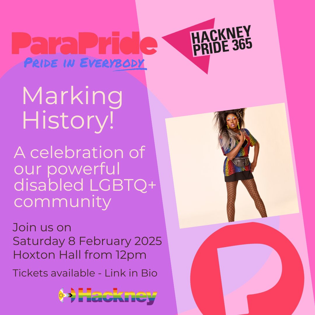 ParaPride (@parapride) on Twitter photo ParaPride is returning to <a href="/HoxtonHall/">Hoxton Hall</a> for an incredible celebration of our powerful disabled community with a spectacular line-up of performances, a panel discussion about Disability & Sexuality and a spacious community area for everyone to socialise. Tickets link in Bio ParaPride is returning to <a href="/HoxtonHall/">Hoxton Hall</a> for an incredible celebration of our powerful disabled community with a spectacular line-up of performances, a panel discussion about Disability & Sexuality and a spacious community area for everyone to socialise. Tickets link in Bio