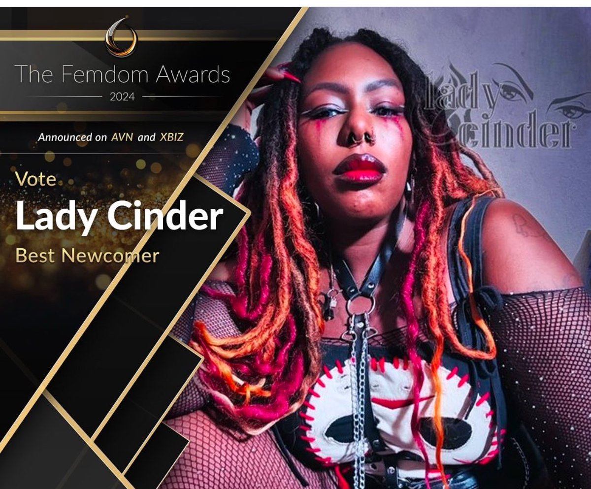 ElevatenDomme's tweet photo. Congratulations to @LadyCinder1110 for winning the #Bestnewcomer #FemdomAward She’s Beautiful , Bold , and we love her ! https://t.co/qPIAq7519m