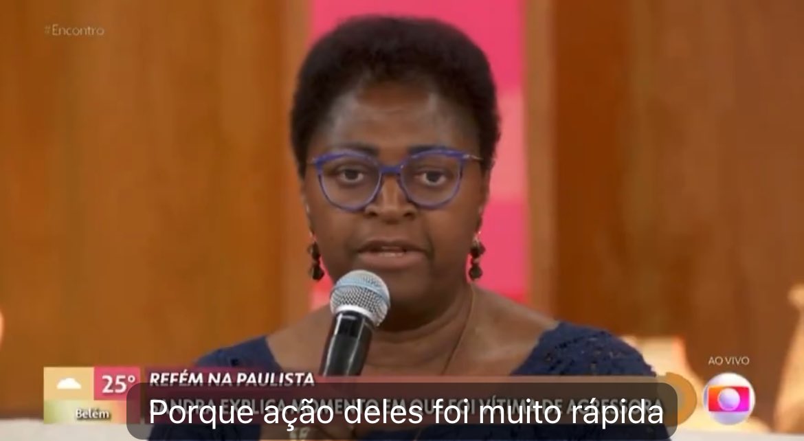 Esperando a Sandra, mulher negra que foi feita de refém na paulista, ganhar 2 milhões de seguidores pela coragem que teve ao manter a calma num momento tão difícil.