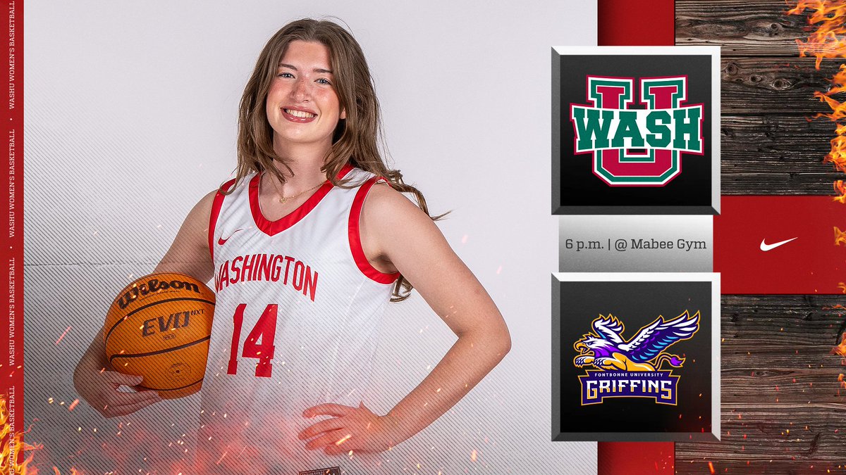 GAME DAY!    

#15 <a href="/WashU_WBB/">WashU Women's Basketball</a> at Fontbonne  
📍St. Louis, Mo. | Mabee Gym 
⌚️6 p.m.   
📺 tinyurl.com/2c4564rs

#BattleOn