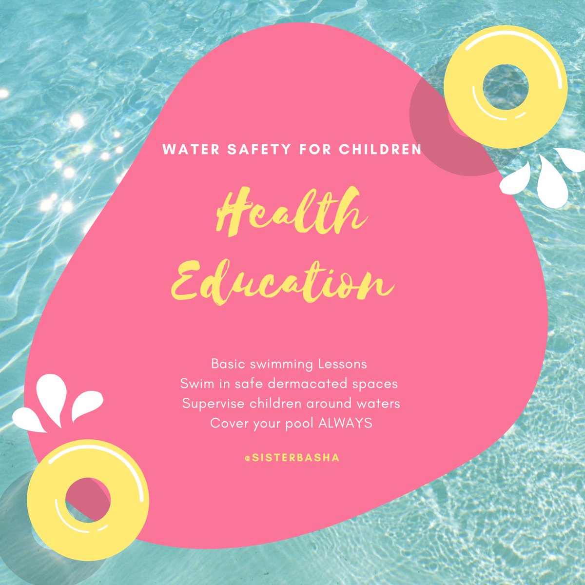 MrsBashaT's tweet photo. Keep little ones safe around water! 🌊💧 Supervision, swimming skills, and safety gear save lives 🛟
@SisterBasha
#WaterSafety #PreventDrowning #HealthEducation #SisterBasha 💙 https://t.co/EXCdDtFc89