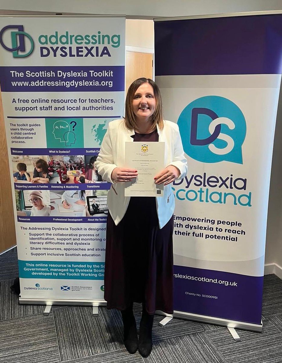 Mrs McEwan (@mrsdmcewan) on Twitter photo We are very proud of Miss J who received her GTC recognition in Dyslexia and Inclusive Practice today. All of her hard work has paid off ๐๐ผ ๐ <a href="/GowanbankP7/">Miss Jackson and P7</a> <a href="/GowanbankSchool/">Gowanbank Primary & LCR</a> <a href="/gtcs/">The General Teaching Council for Scotland</a> <a href="/EducationScot/">Education Scotland</a> <a href="/DyslexiaGCC/">GDSS</a> <a href="/DyslexiaScotlan/">Dyslexia Scotland</a> We are very proud of Miss J who received her GTC recognition in Dyslexia and Inclusive Practice today. All of her hard work has paid off ๐๐ผ ๐ <a href="/GowanbankP7/">Miss Jackson and P7</a> <a href="/GowanbankSchool/">Gowanbank Primary & LCR</a> <a href="/gtcs/">The General Teaching Council for Scotland</a> <a href="/EducationScot/">Education Scotland</a> <a href="/DyslexiaGCC/">GDSS</a> <a href="/DyslexiaScotlan/">Dyslexia Scotland</a>