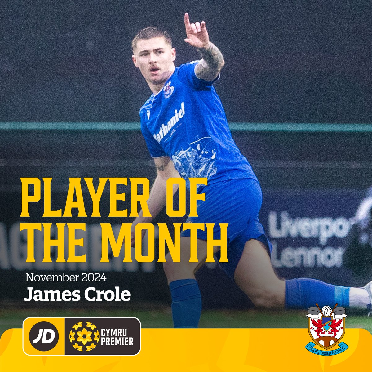 CymruLeagues's tweet photo. November's #JDCymruLeagues Player and Manager of the Month award winners! 🏆