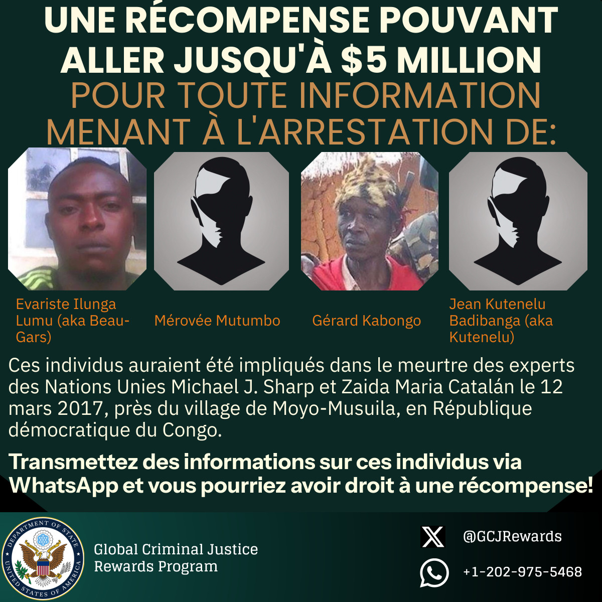 Global Criminal Justice Rewards Program (@GCJRewards) / Posts / X