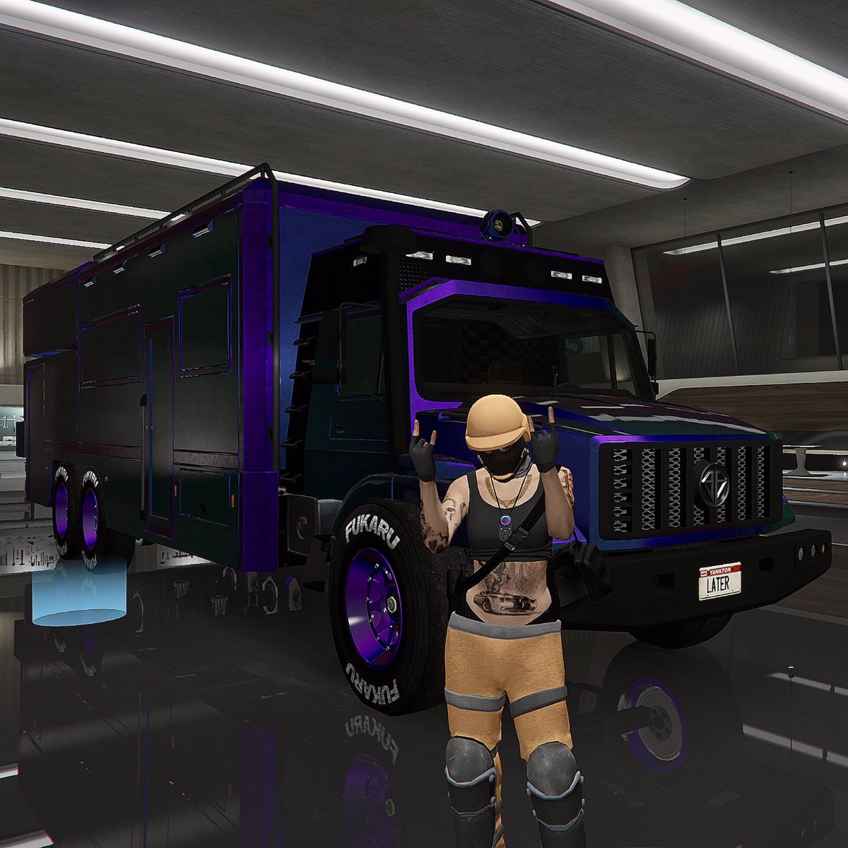OGHighGuy1's tweet photo. If you have an invisible Terrorbyte inside your night club buy the new property, drive the Terrorbyte inside and upgrade it.  Then you can drive it back into the night club garage and it won’t be invisible anymore.

Colors created by @Jamie70537116 
#GTA #GTAOnline #XboxShare https://t.co/9eboIJ7GLJ