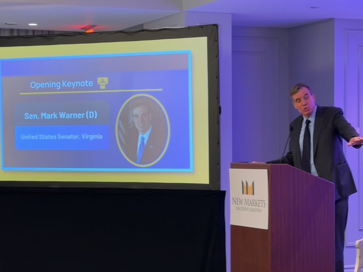 Senator <a href="/MarkWarner/">Mark Warner</a>: "It's time to make the NMTC permanent. Permanent!"