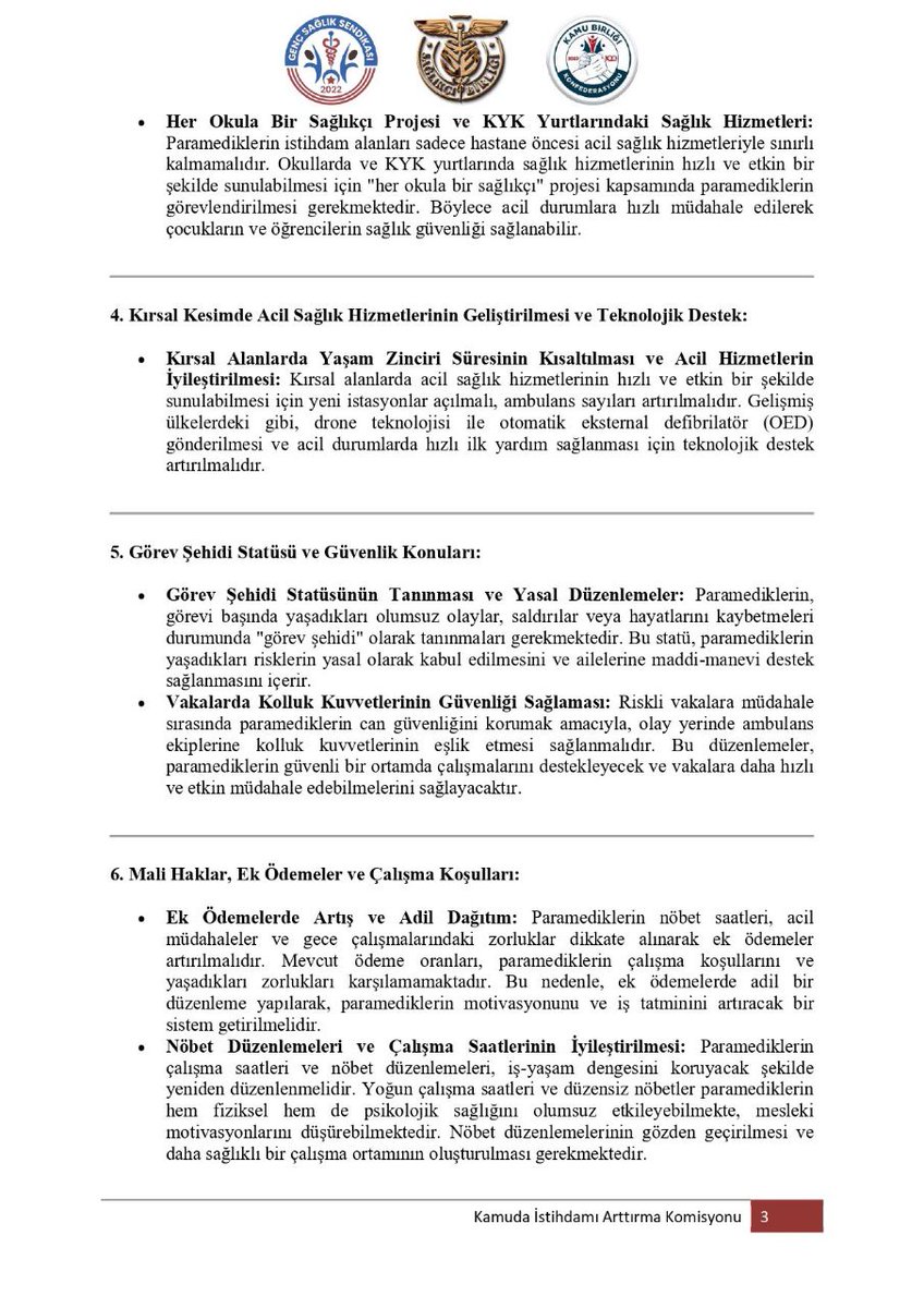 📢Genç Sağlık Sendikası olarak, yaptığımız projelerin hayata geçirilmesi Paramedik bölümünün atamaları en kısa sürede yapılmasını talep ediyoruz.📍📍

#SağlığaTasarrufsuzAtama