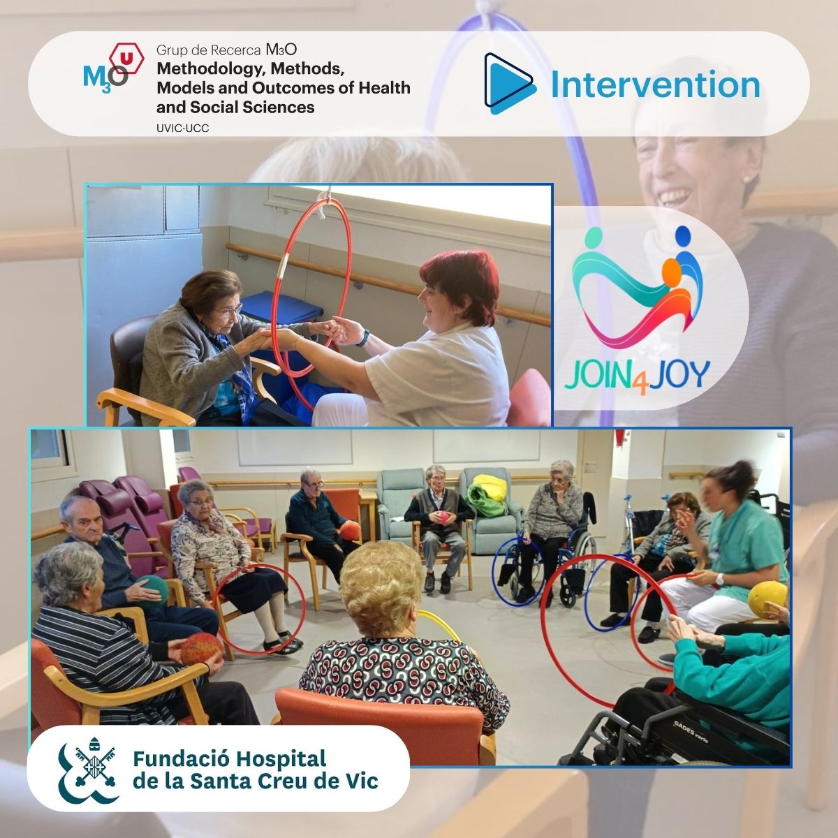 uvic_m3o's tweet photo. 🌟 The #Join4Joy project is being enjoyed by residents and day-care center members at Fundació Gallifa (@HUSCVic & @ResidentsCHV)! 🤸♂️✨
Bringing movement, connection, and joy to their everyday lives.💙 https://t.co/90M6XfCLhx