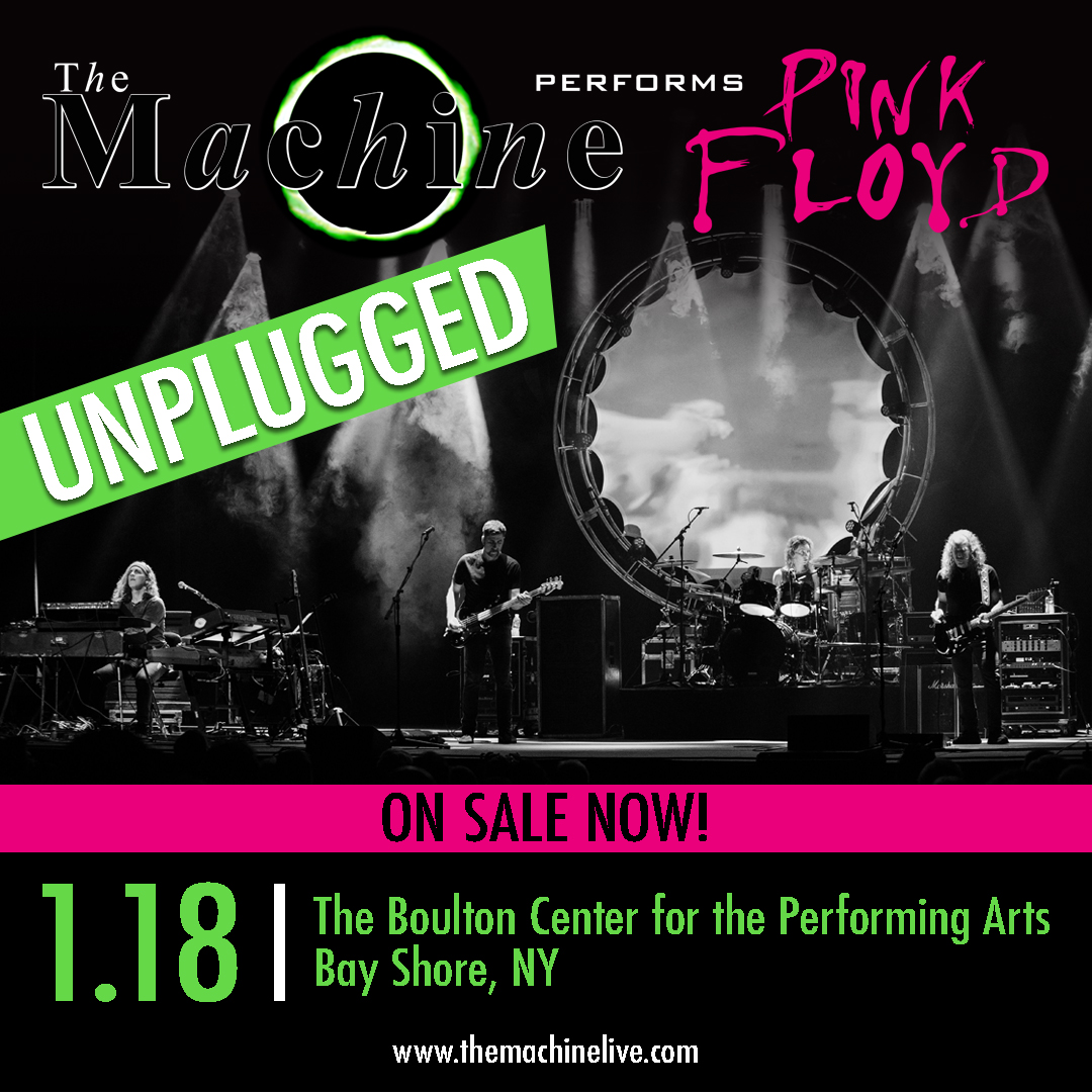 On Sale Now!! Join us on Saturday, January 18th, at @theboultoncenter in Bay Shore, NY. 🎸 Hope to see you there!

Tickets and info: ci.ovationtix.com/36822/performa…

#pinkfloyd #pinkfloydtribute #pinkfloydunplugged #unplugged
