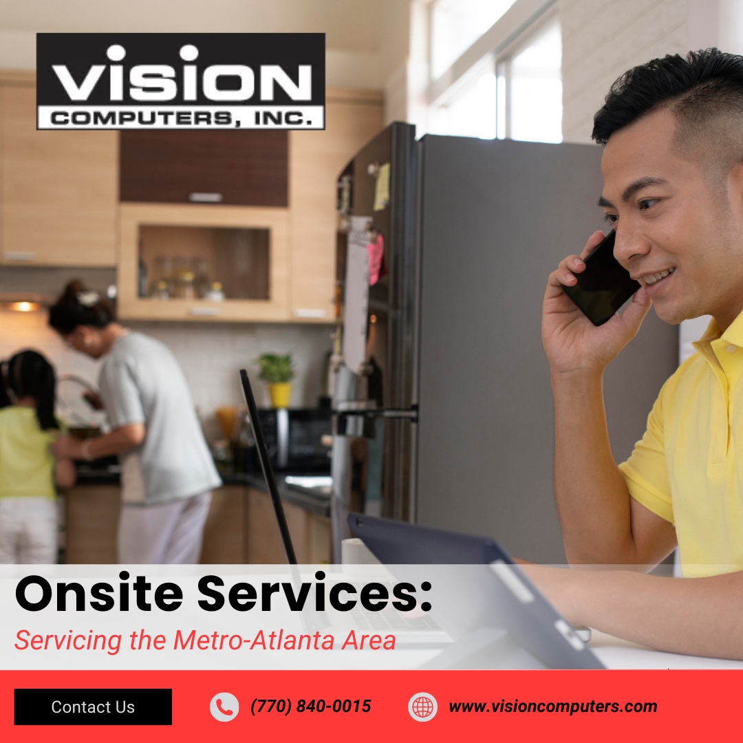 Vision_Comp_Inc's tweet image. Did you know? Vision Computers provides on-site service visits in Metro-Atlanta!
We specialize in Windows systems, offering installation, data transfer, and troubleshooting. Managed Services members get priority! Need a quote? Call (770) 840-0015 to inquire.
#VisionComputer