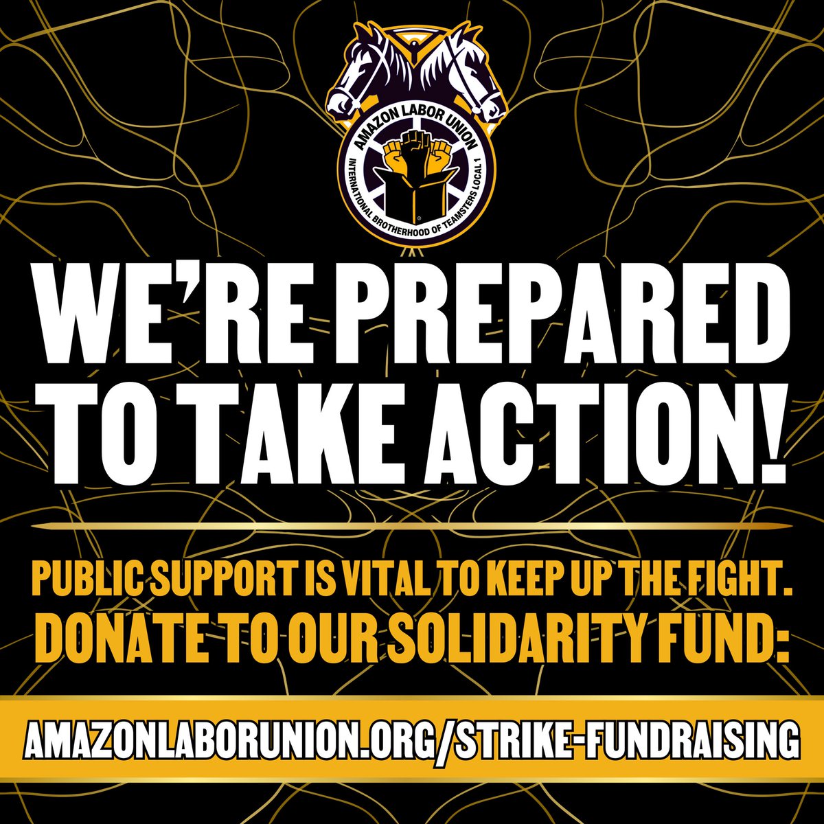 ALU-IBT Local 1, joined by Amazon workers nationwide, have demanded Amazon negotiate a union contract. If refused, we’re getting ready to go on the first large-scale ULP strike at Amazon in U.S. history. Support picket efforts: donate, share, and stand ready to join!