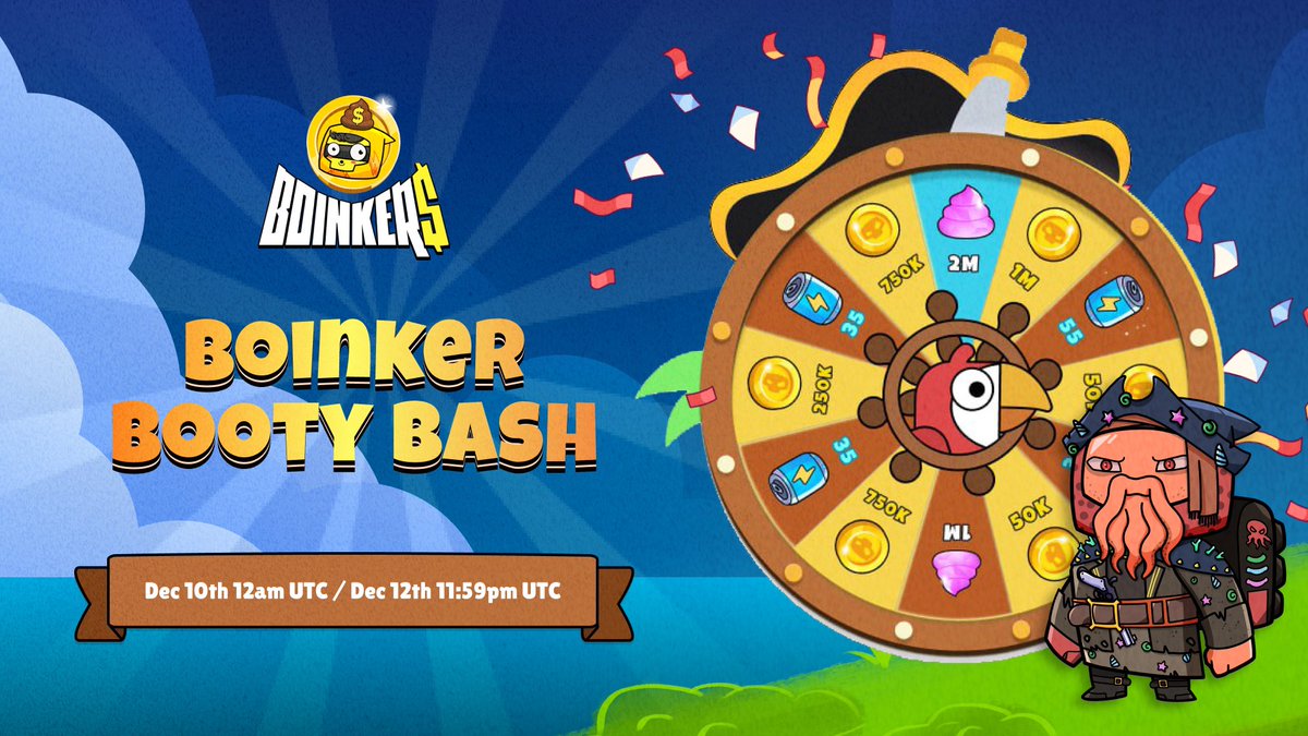 BoinkersIO's tweet photo. Which of you shitcoinaires want some booty? 💩 

Dive right in to Boinkers for a pirate filled surprise! 👀 

Whether it be the Wheel of Toilet, the Pirate’s Compass, or the Pirate’s Quest… you’re bound to find some Pirate filled adventures! 🔥