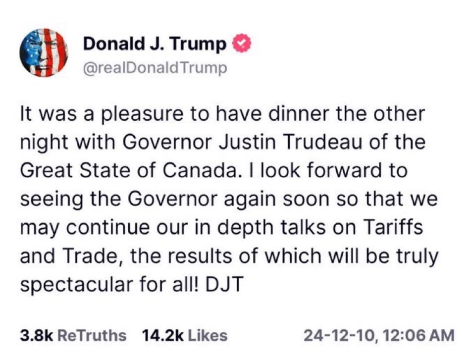 If you're a Canadian and cheering for this hand in your passport.  Trump is a dangerous authoritarian and this should concern every Canadian.