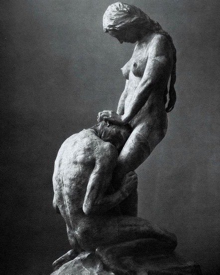 opancaro's tweet photo. Gustav Vigeland, Kneeling Man Embracing a Standing Woman, 1908 https://t.co/q8h8TDZnOr