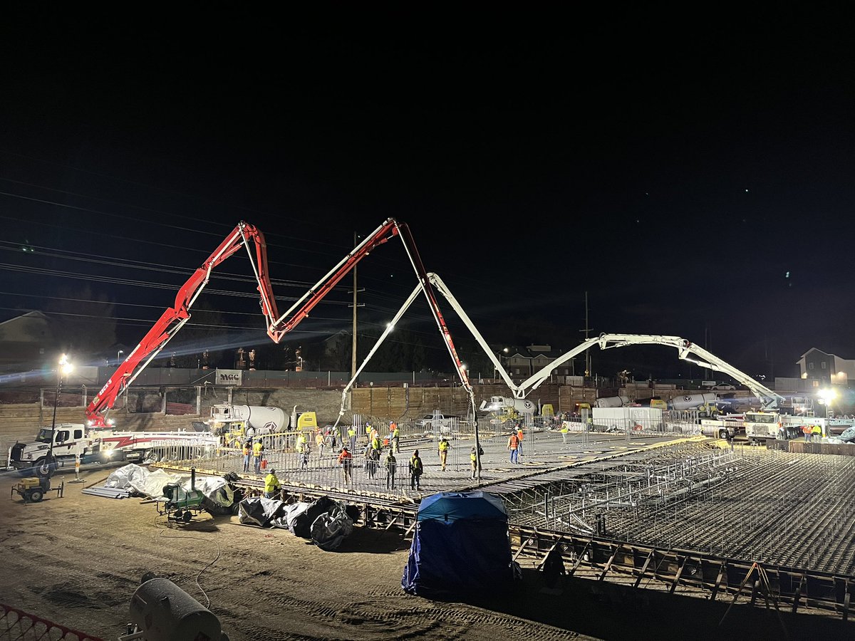Provo River Water Treatment Plant, 3:00 am concrete placement, 29 degrees F, 900 cubic yards. <a href="/provocity/">Provo City</a>