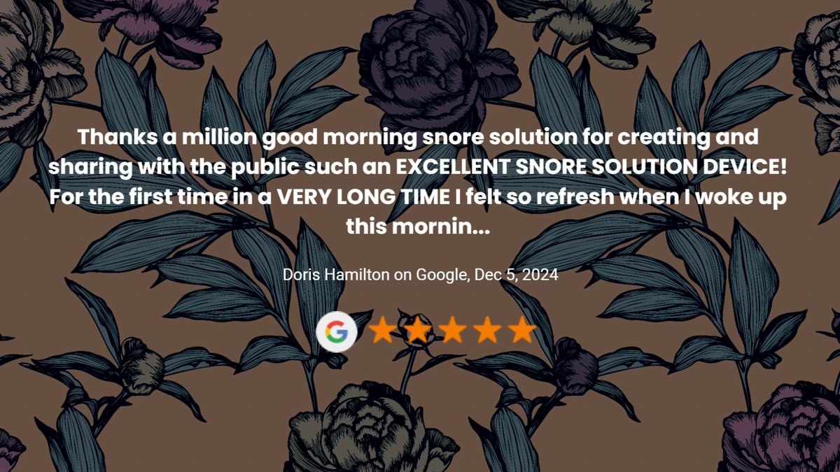 Good Morning Snore Solution tweet media