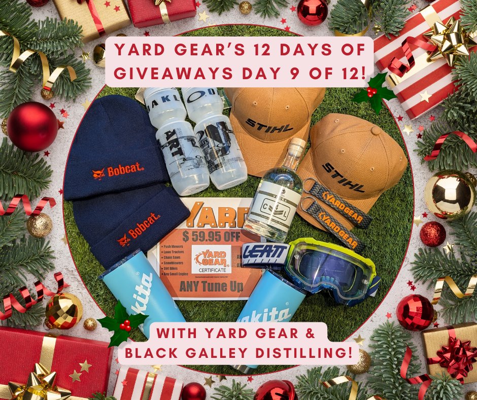 🎄🎉 Day 9 of 12 Days of Giveaways! 🎉🎄

Today's prize pack is presented by Yard Gear and Black Galley Distilling! We have a great couples package with us seeing double across the board!

Visit our facebook.com/countonyardgear to enter! Good luck! 🤞
