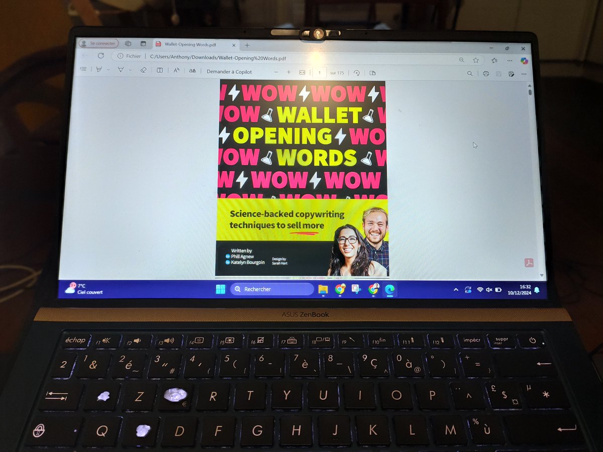 anthoardisson's tweet photo. Je viens de finir Wallet Opening Words de @KateBour et @p_agnew. Super condensé de techniques de copywriting backées par la science. Et en plus, il y a un petit jeu pour essayer de le gagner (prix normal : 129$)... https://t.co/QpFTjuIrQN