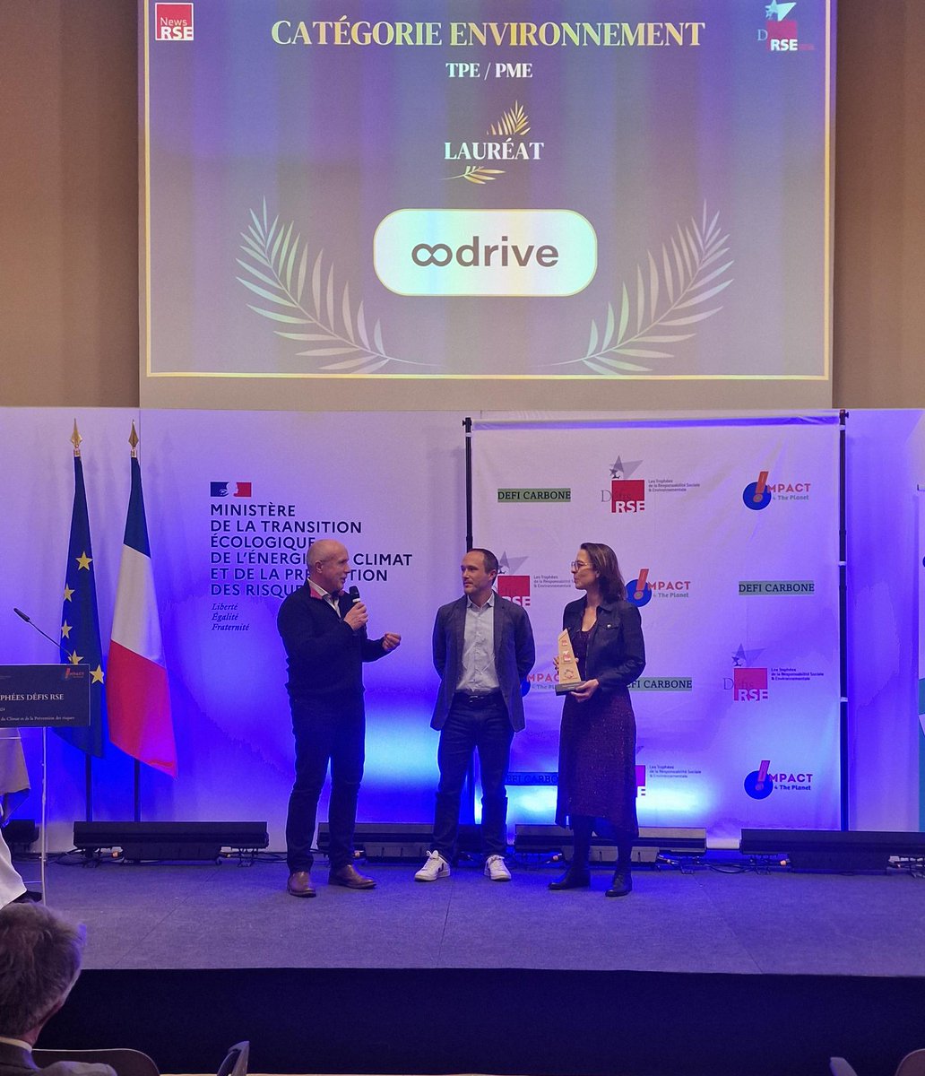 Oodrive est fier d'avoir été nominé aux Trophées Défis RSE 2024 dans la catégorie Environnement pour les TPE/PME !

Cet événement qui s'est tenu au Ministère de la Transition écologique, récompense les organisations qui se distinguent par leurs initiatives innovantes en RSE.