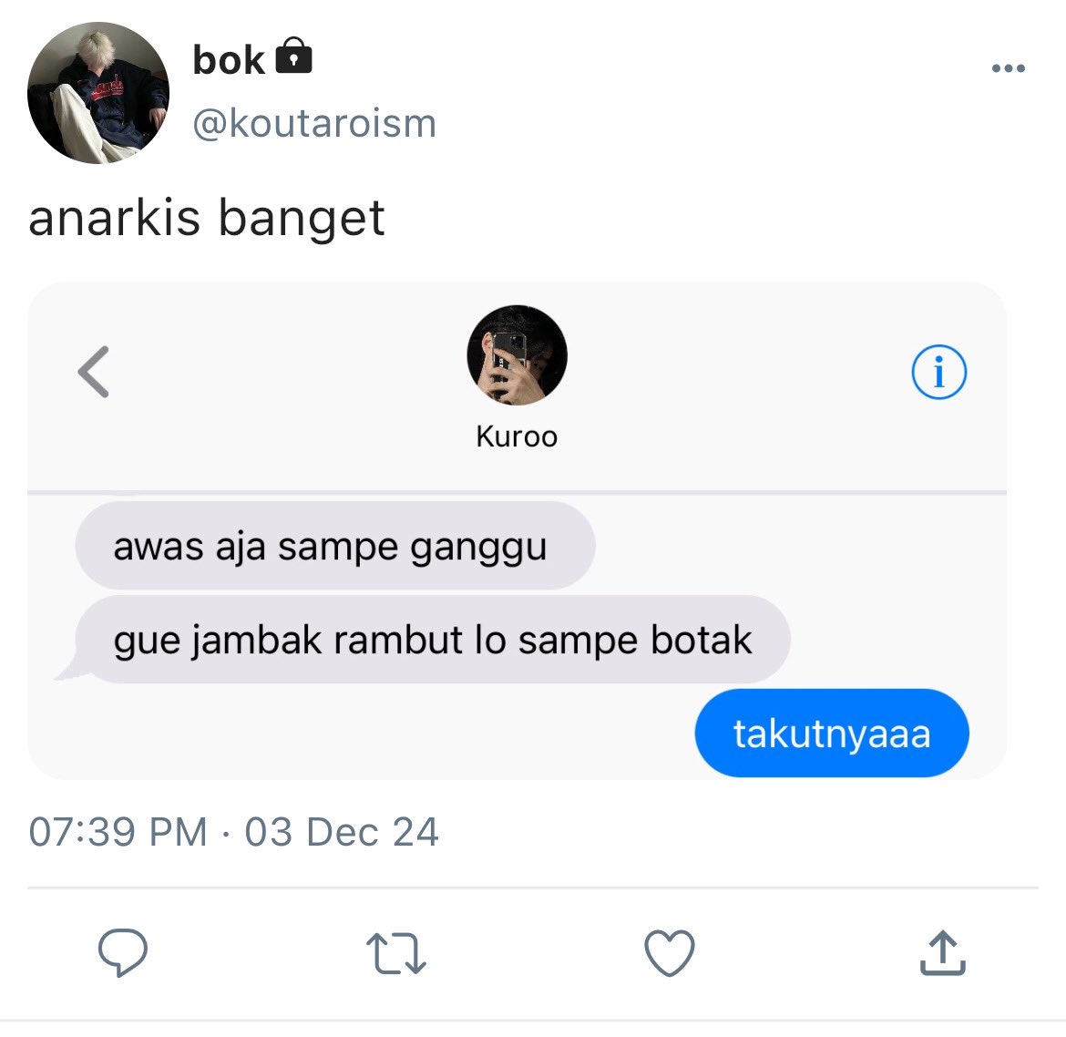 sukangablu's tweet photo. #bokuroo lokal AU 🔞

Bokuto kalo bercanda suka kelewatan, tapi Kuroo? mana pernah keberatan. 

[socmed &amp; narrative] https://t.co/nVoohpCDqL