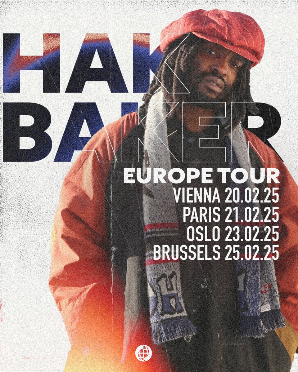 Shenanigan Wagon Delivering East End Classic Via EUROPE!!! ✈️ 🎸🍻 
BONJOUR, GUTEN TAG, HEI, SALUT
hakbaker.ffm.to/europe

🎟️ Tickets live Thursday, 10:00 CET / 09:00 GMT.
Pre-sale’s now live for each show except Paris. 

SEE YA FEB YOU WONDERFUL LOT
HAK LOVESZZZZ YA 🖤💙🤍