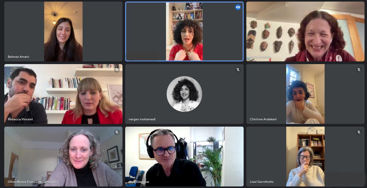 “Even if they do send me back to prison, I am not afraid of them. My fight is for freedom, for democracy, human rights and women's rights.  And my fight is not just for Iran but for the Middle East.”

- Narges Mohammadi, speaking on the anniversary of her #NobelPeacePrize award