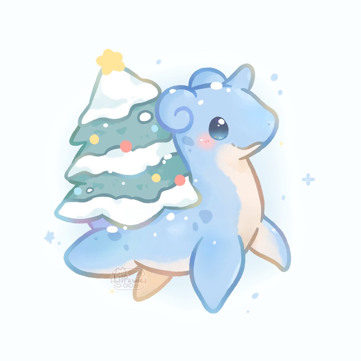 Jolly jolly Lapras ❄️☃️🎄 #Pokémon