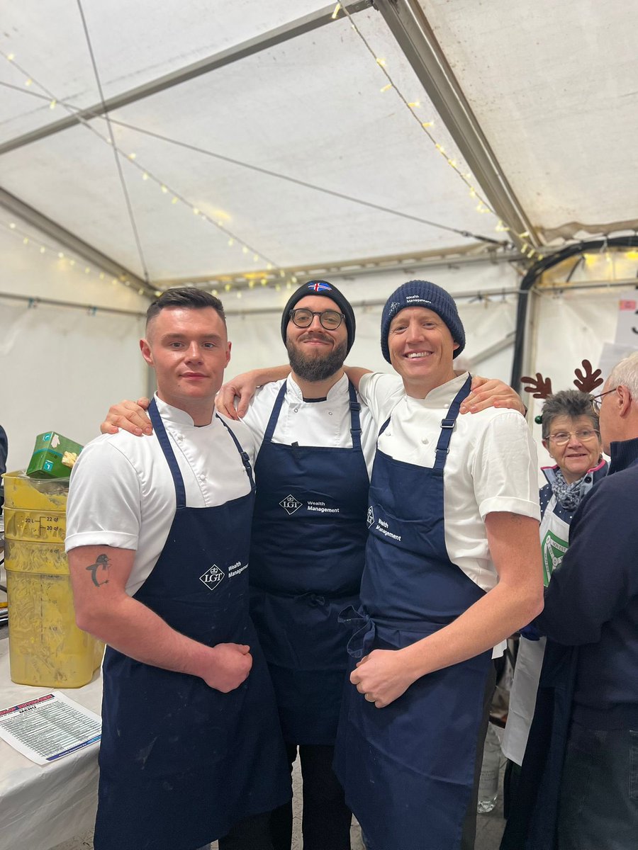 Doing our bit for the community this morning down at the soup kitchen raising money for the homeless