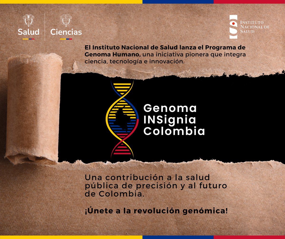 INSColombia's tweet photo. #MañanaEnINS @INSColombia presenta su proyecto #GenomaInsigniaColombia que construirá el primer repositorio con la información genómica de 10 mil colombianos como bien público. Con el respaldo de @MinSaludCol y @MincienciasCo . Desde la @BibliotecaNalCo #Mañana 👇 https://t.co/Hqpc0CalN3
