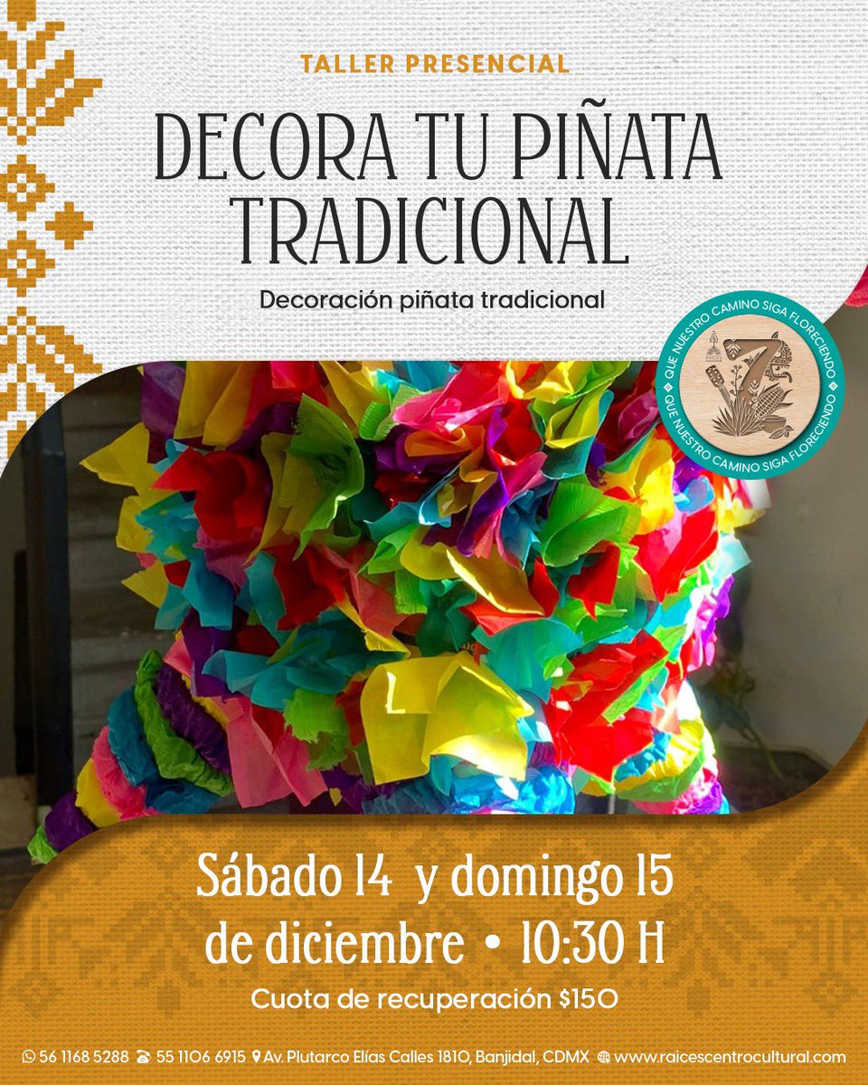 Está semana tenemos talleres y conciertos dedicados a esta época decembrina. Ven a tomar un taller conciertos Paco Sandria o la Rama con Tozcayani voces viajeras. Estaremos felices entre cantos y talleres ¿nos acompañan?