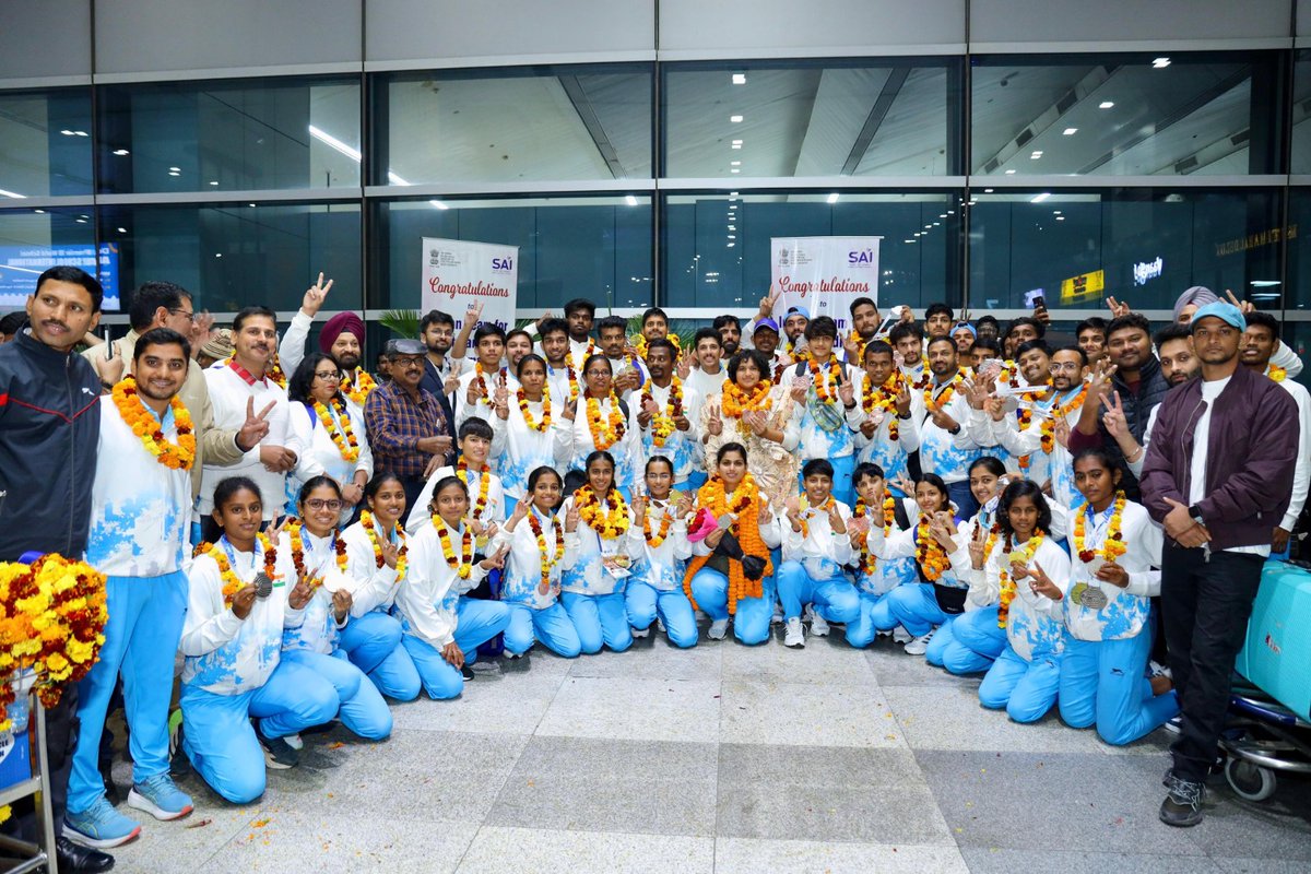 AmitShah's tweet photo. A landmark achievement.
 
Kudos to our contingent in the Kuala Lumpur Asia Pacific #DeafGames2024 for achieving the highest-ever tally of 55 medals. With their untiring hard work and indomitable determination, they have not only proven their exemplary talents but also shown the world why Bharat is unstoppable. May all of their future endeavours continue the saga of success, enhancing the pride of the Tiranga every time.