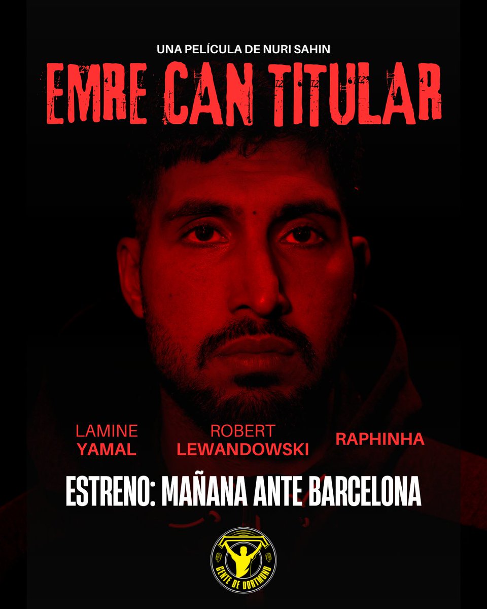 SE ESTRENA LA NUEVA PELÍCULA DE TERROR.

EMRE CAN TITULAR ANTE FC BARCELONA.

LO CONFIRMÓ NURI SAHIN EL DIRECTOR.