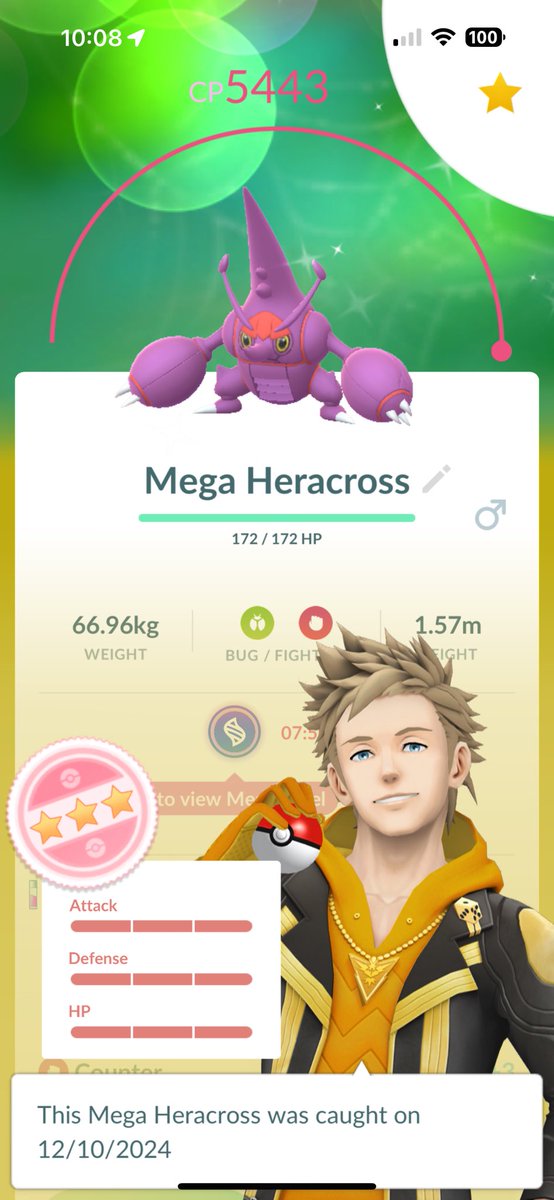 Enjoiseth's tweet photo. Random Shundo spawn at work is crazy business, catching it in a pokeball because I didn’t know it was a hundo is diabolical ✨🫶🏽 https://t.co/imFfUBXgWP