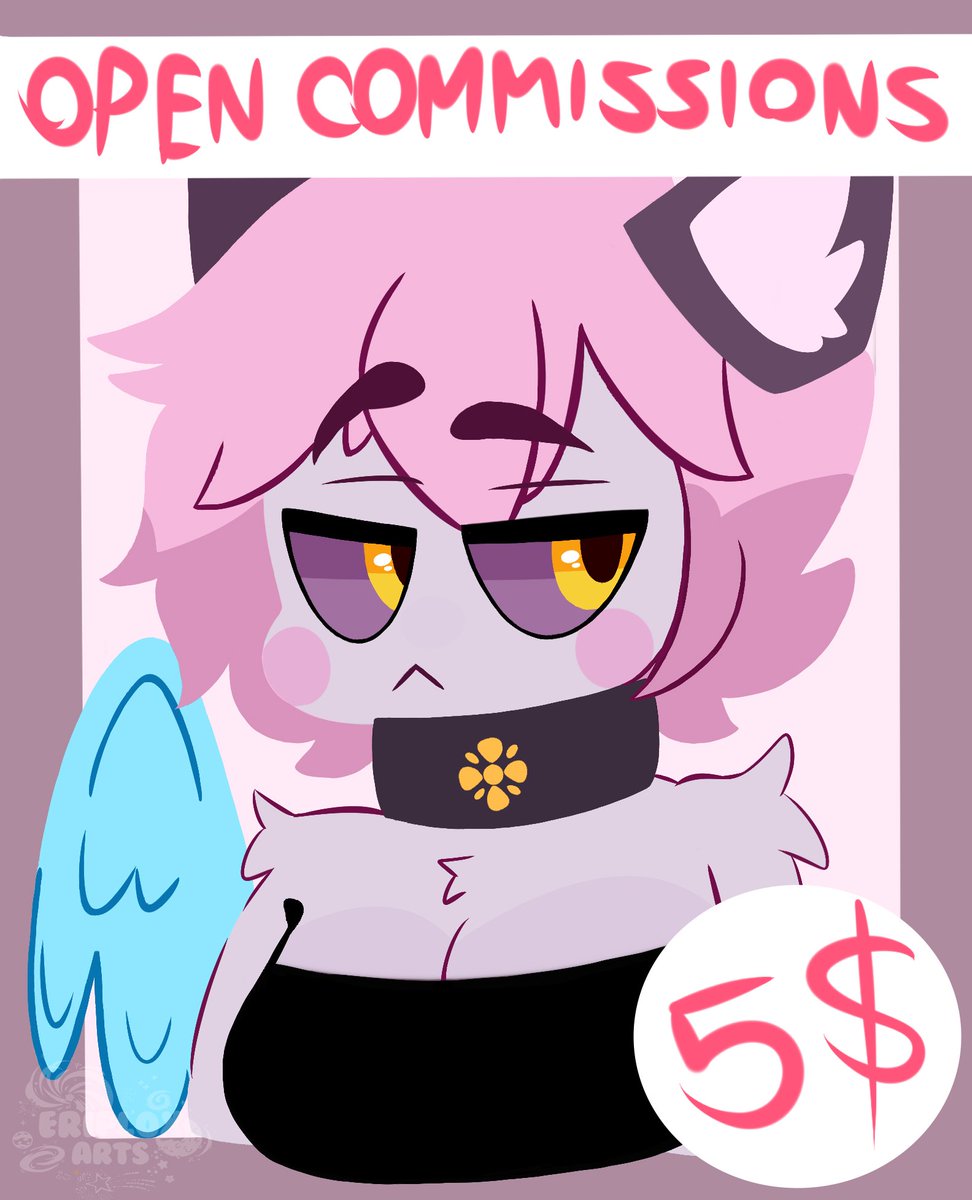 I'm opening icon commissions at 5 USD since I need to pay something :,3 I'll only accept two orders in case anyone is interested 👉👈