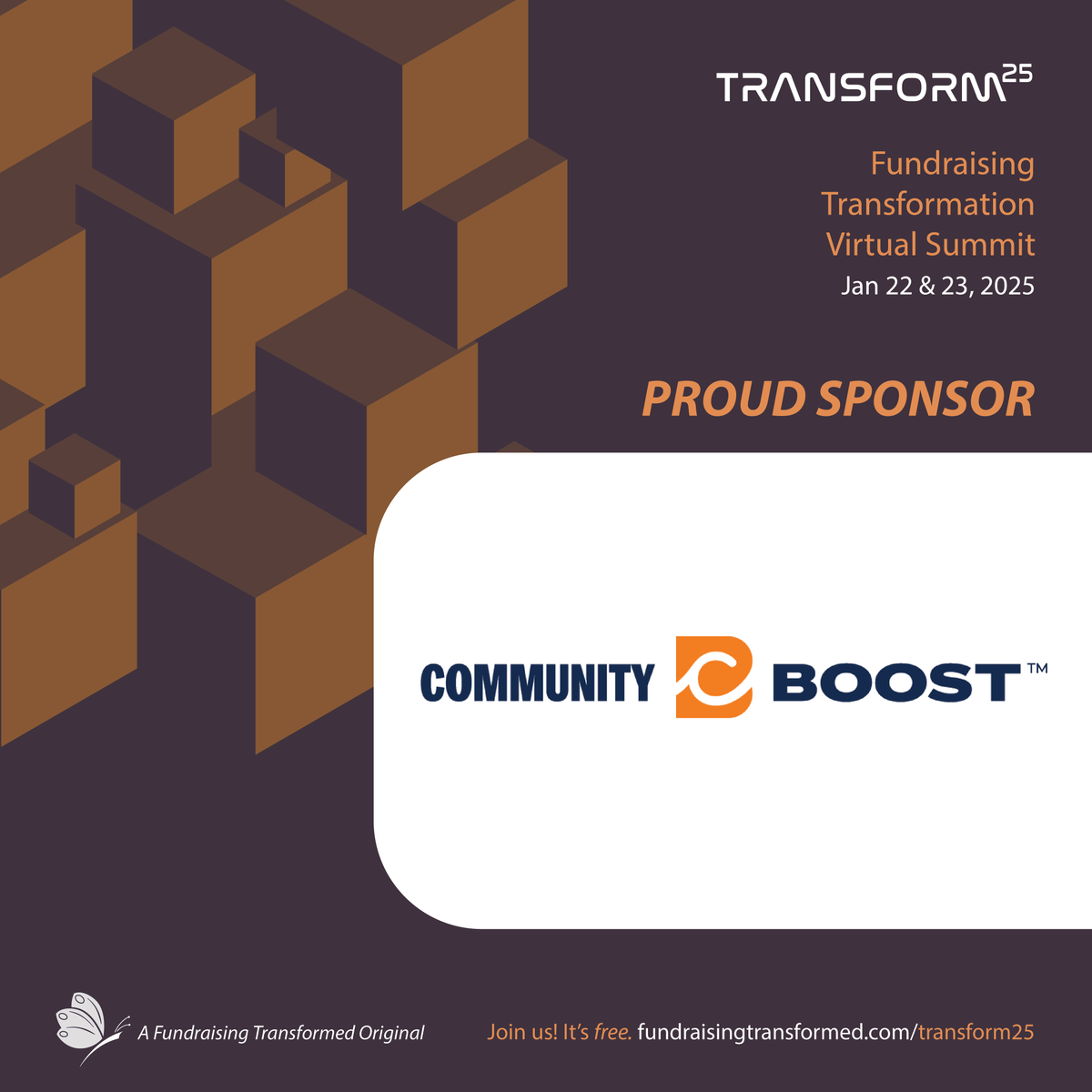 Community Boost (@communityboost) on Twitter photo Pumped to be part of <a href="/TammyZonker/">Tammy Zonker</a>'s #Transform25 summit on Jan 22-23! 2 days, awe-inspiring speakers and mind-blowing sessions. Ready to shape the future of fundraising? Save your free spot!
bit.ly/4gCq92P
#NonprofitFuture #Transform25 Pumped to be part of <a href="/TammyZonker/">Tammy Zonker</a>'s #Transform25 summit on Jan 22-23! 2 days, awe-inspiring speakers and mind-blowing sessions. Ready to shape the future of fundraising? Save your free spot!
bit.ly/4gCq92P
#NonprofitFuture #Transform25
