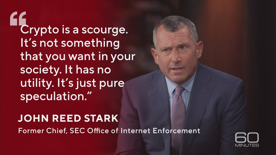 BezzaKifle's tweet photo. @JohnReedStark @s_alderoty @SteveT1997 Dumbest statement ever made on 60 minutes. 
This will not age well. 

@JohnReedStark you will be remembered only for this. https://t.co/seSkMmh7Bt