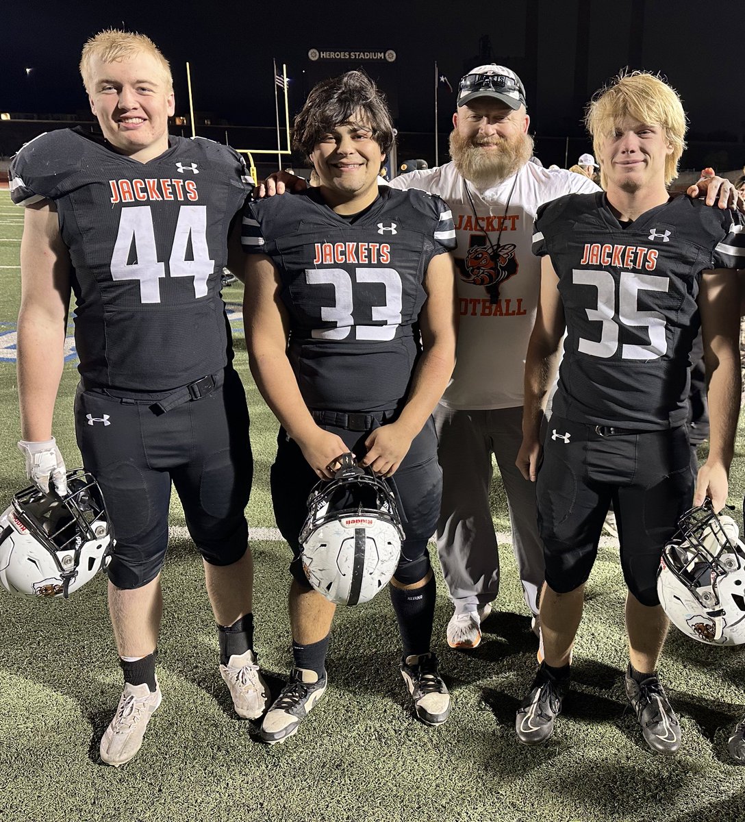 Tough loss last Friday night in Regional final doesn’t take away special season. Thank you Coaches, Community, &amp; Teammates, especially the Seniors! Learned so much. Thank y’all for everything!! #StingEmJackets #Family