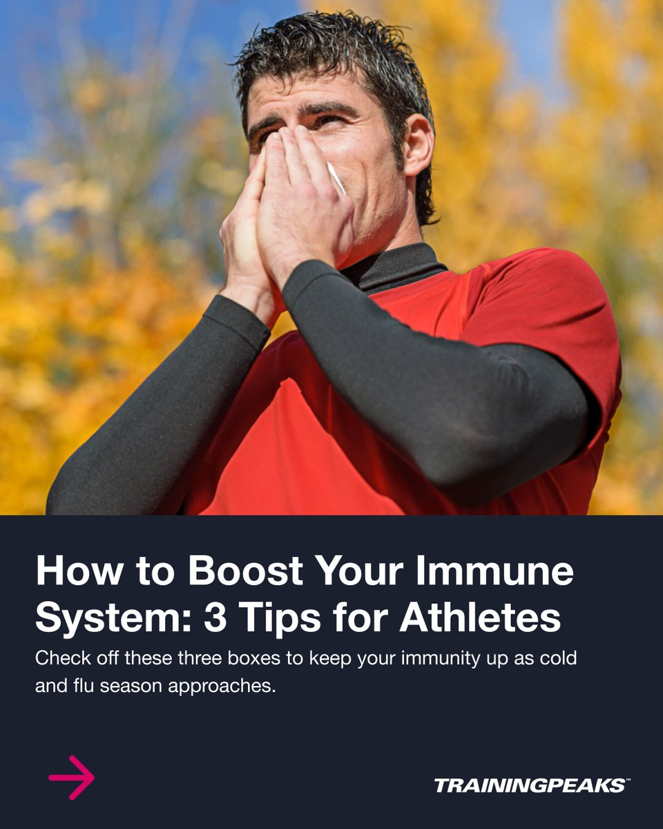 TrainingPeaks's tweet image. If you feel the sniffles coming on AGAIN, you're not alone—but you're also not SOL. 

While there's no magic pill for steeling your immune system against the barrage of winter germs 🦠 the basics go a long way. Dial in your immune system: trainingpeaks.visitlink.me/tubvU5