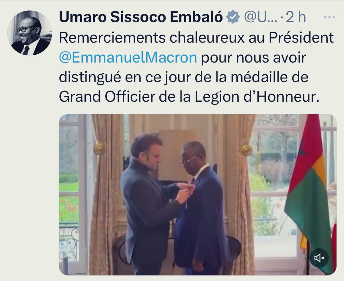 Les courts nègres et la médaille. Les caniches de la France frétillent de joie: leur maître les a décorés pour avoir bien rempli leur mission qui consistait à s’attaquer aux peuples du Mali, du Niger et du Burkina. Même les poubelles de l’histoire sont trop bonnes pour ces deux