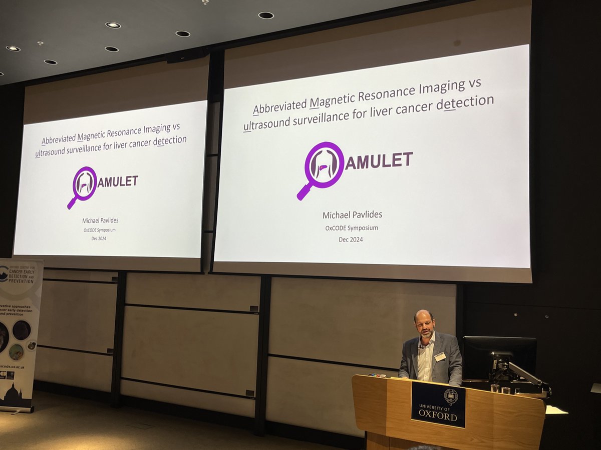 Oxford Cancer (@oxfordcancer) on Twitter photo In our early detection technologies session, Fergus Gleeson shares the outputs from <a href="/dartlunghealth/">dartlunghealth</a> in lung cancer screening and <a href="/mikepavlides_1/">Michael Pavlides</a> <a href="/RDMOxford/">RDM Oxford</a> describes a liver MRI project building on <a href="/DeLIVER_HCC/">DeLIVER-HCC</a>
#oxcode24 In our early detection technologies session, Fergus Gleeson shares the outputs from <a href="/dartlunghealth/">dartlunghealth</a> in lung cancer screening and <a href="/mikepavlides_1/">Michael Pavlides</a> <a href="/RDMOxford/">RDM Oxford</a> describes a liver MRI project building on <a href="/DeLIVER_HCC/">DeLIVER-HCC</a>
#oxcode24