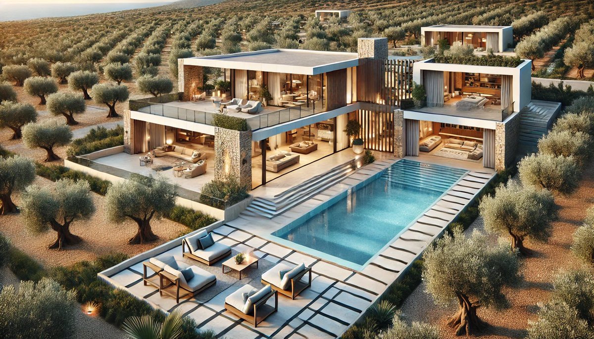 Alexandersign's tweet image. AI generated my future house. Now what shitcoin do I need to buy for this? #solana #meme