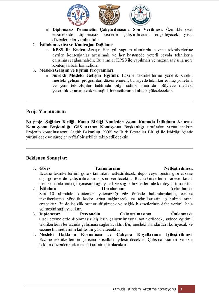 📣📣Genç Sağlık Sendikası olarak, yaptığımız projelerin hayata geçirilmesi ECZANE TEKNİKERLİĞİ bölümünün atamaları en kısa sürede yapılmasını talep ediyoruz.📍📍
#SağlığaTasarrufsuzAtama