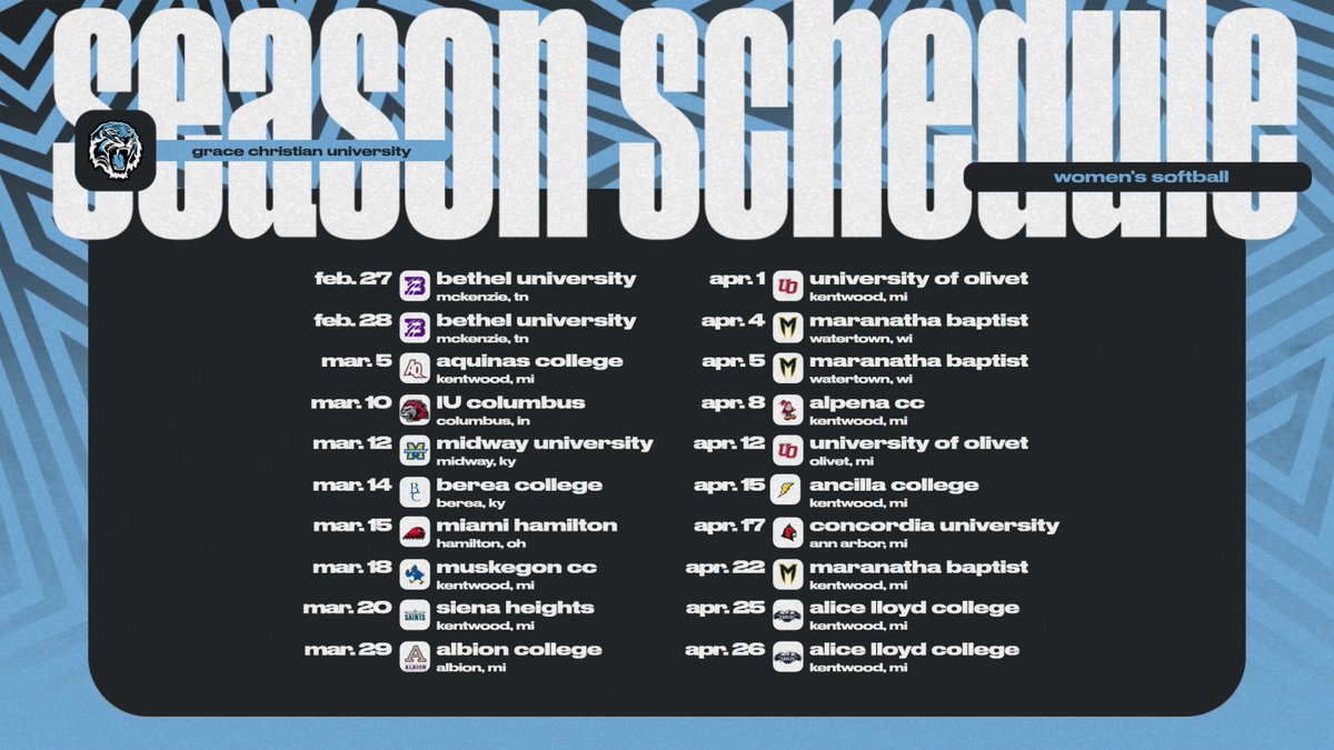 2025 spring softball schedule! 🐯